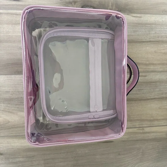 Calpak Clear Travel Toiletry Bag in Lavender - Large - Picture 3 of 16